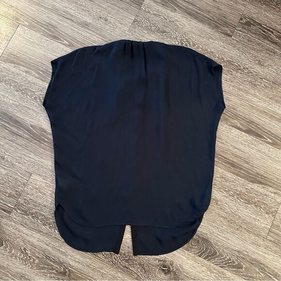 Vince Contrast Trim Silk Blouse - Picture 8 of 8